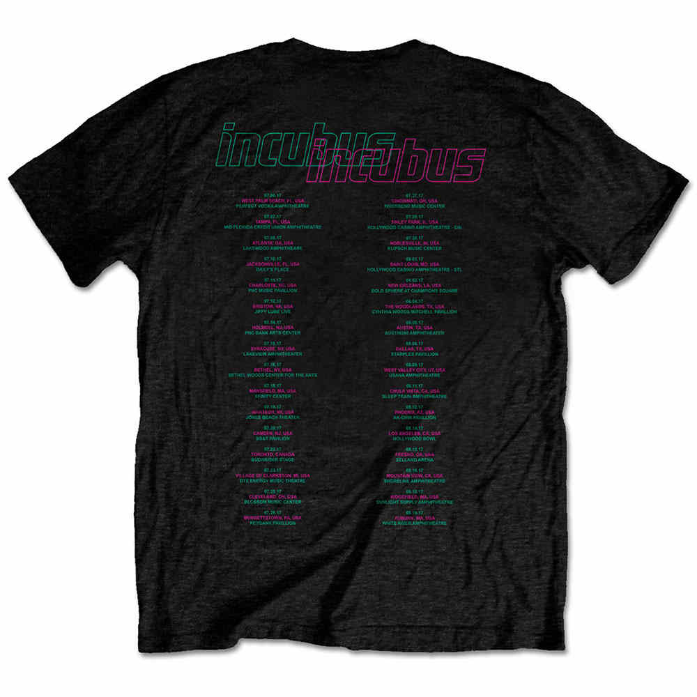 Incubus - 17 Tour Heren Tshirt - Zwart